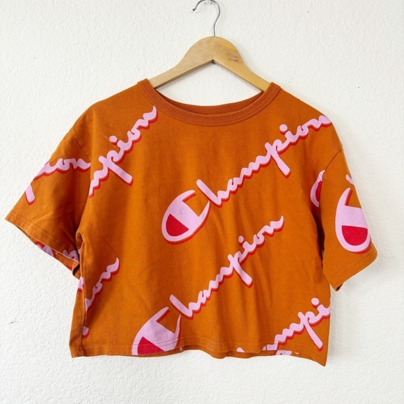 Champion All over print crop top Size M - Picture 3 of 8